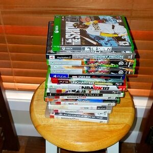 video game lot of 16 games for ps3,ps4,xbox,xbox 360 and xbox series x/s,